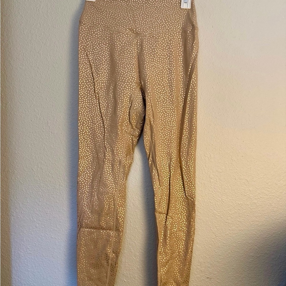 BuffBunny Tan Gold Speckled Leggings